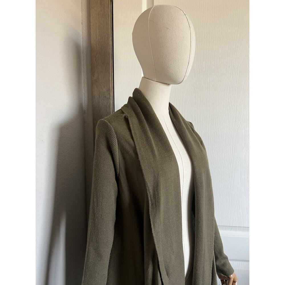 Boden Wool Open Front Army Green Open Front Longl… - image 4